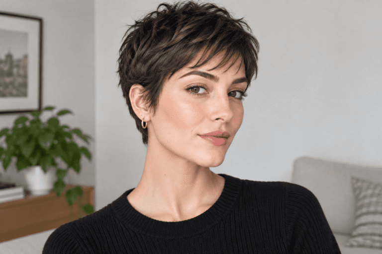 Κοντό pixie με όγκο στην κορυφή
